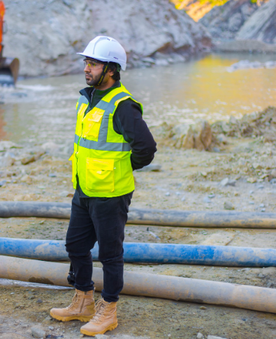 Construction worker on construction site