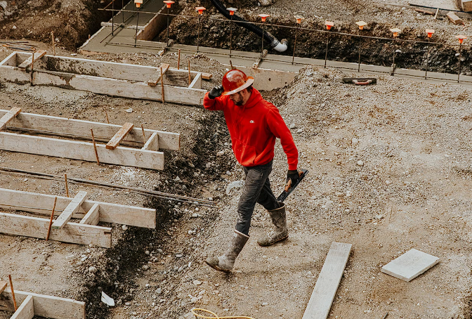 Man on a construction site